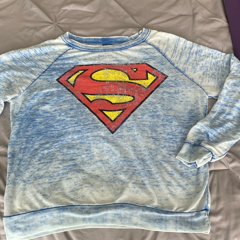 DC Comics Superman Burnout Fabric long Sleeve T-shirt - Women’s, XL